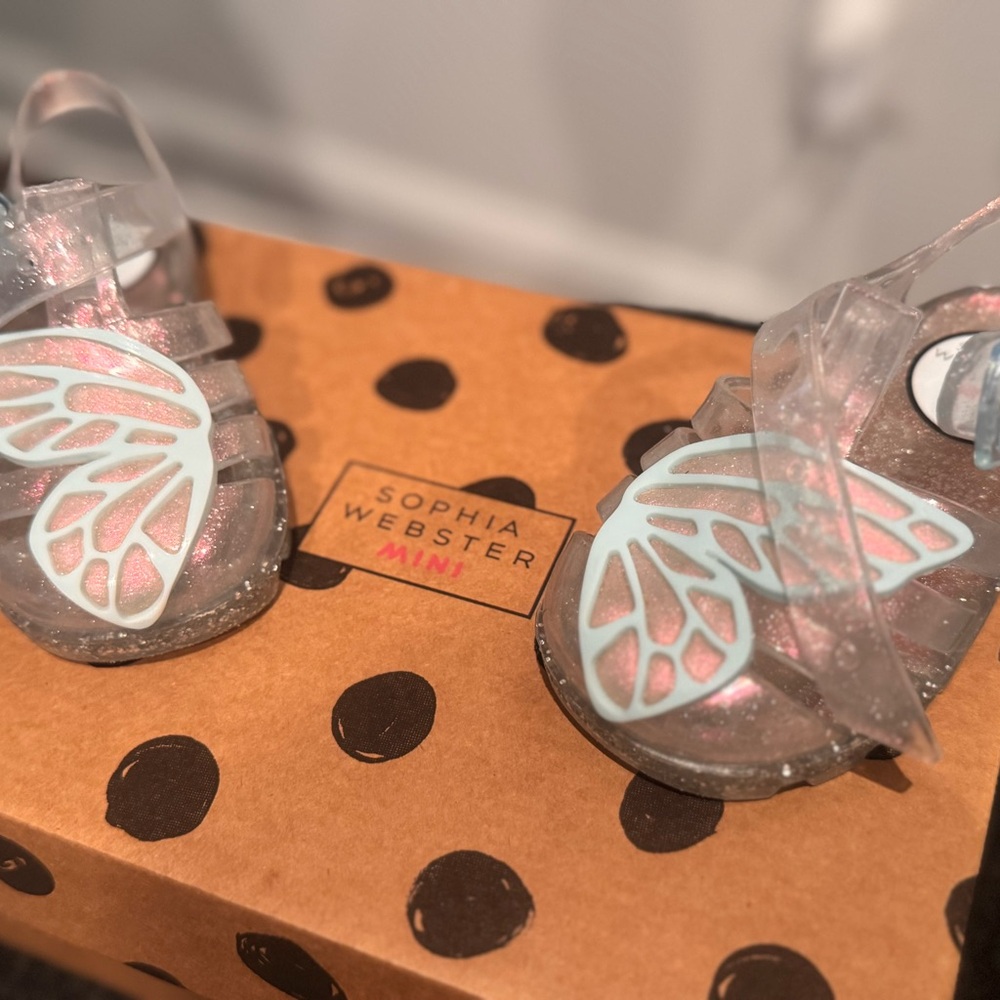 Sophia Webster Glittery Iridescent Butterfly Sandals